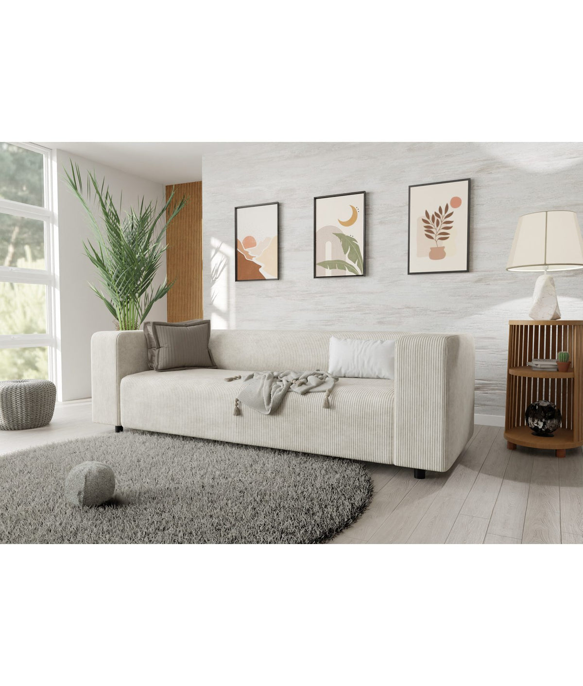 Beige Cord Polstergarnitur GUSTAV Ansicht 5