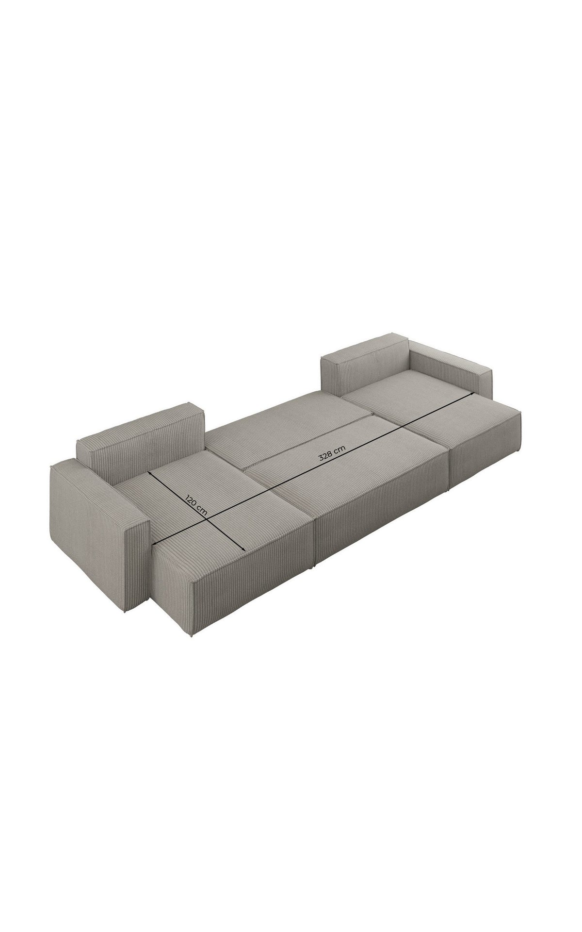 Cord Wohnlandschaft KARL XXL im großen Wohnzimmer