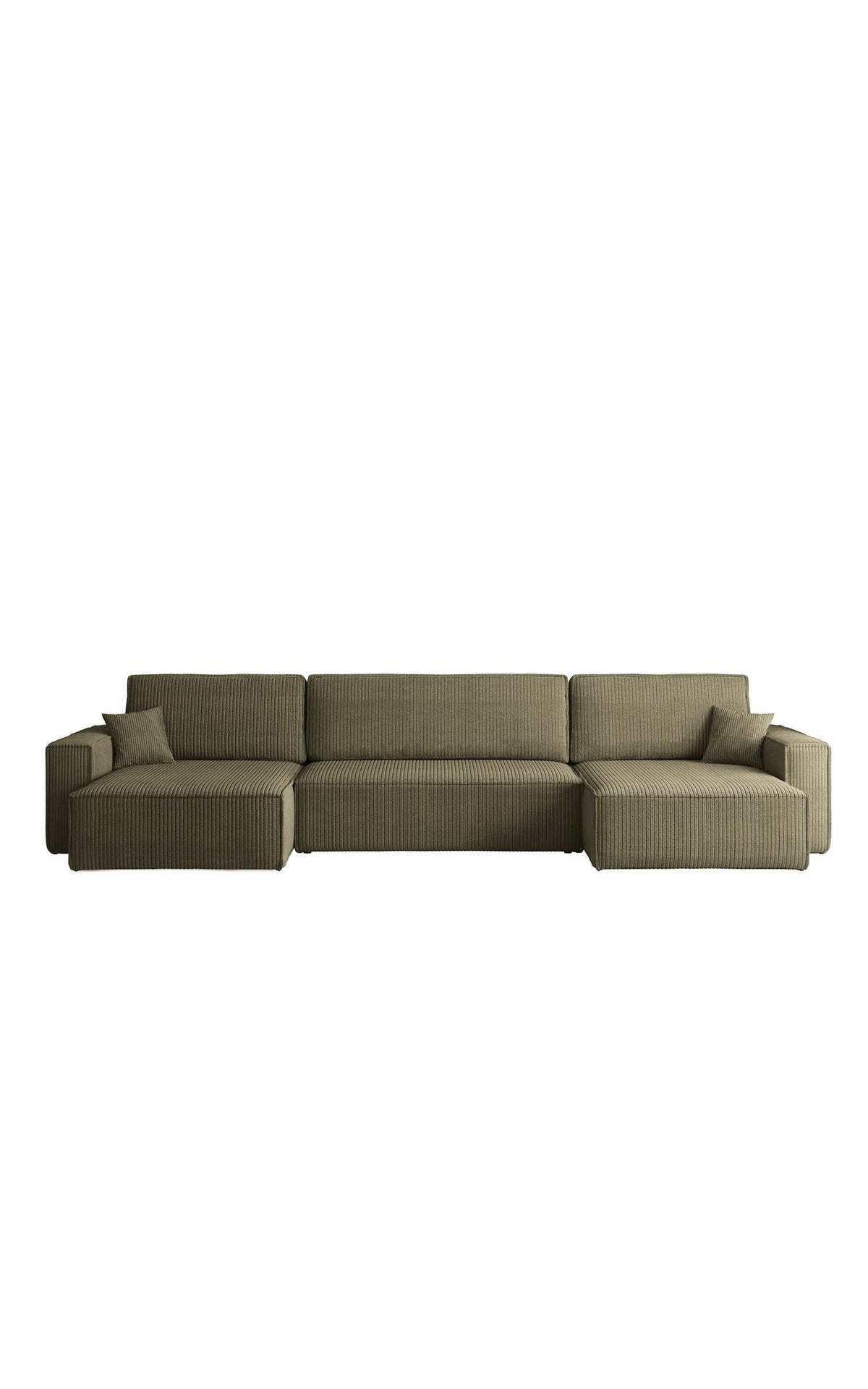 Cord Wohnlandschaft KARL XXL Nahaufnahme des Breitcords in Khaki