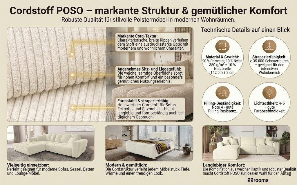 Abnehmbare Rückenkissen der Wohnlandschaft GUSTO