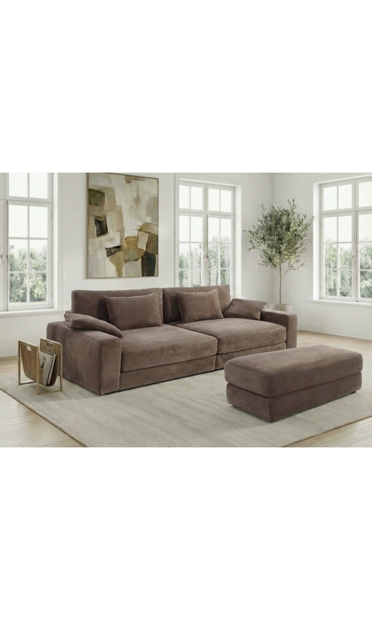 Big Sofa 15252 mit extratiefer Sitzfläche und Rückenkissen