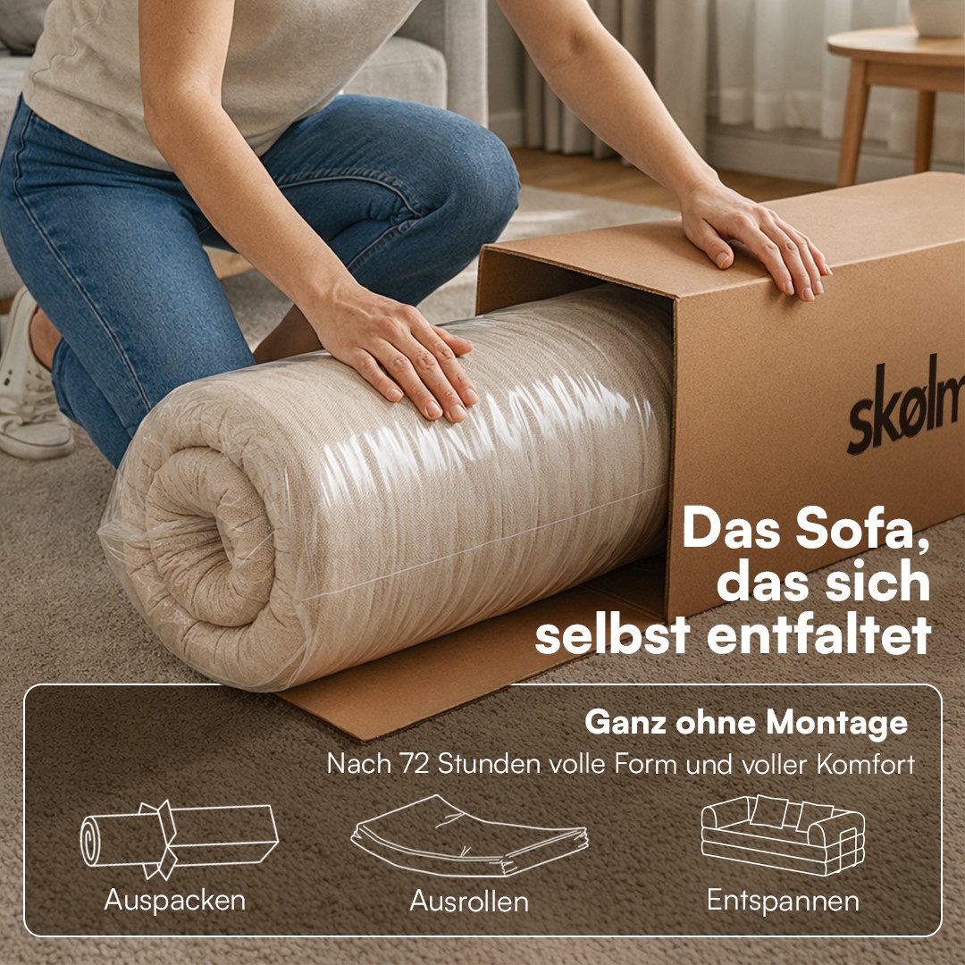 Verchromtes Stahlgestell des Schlafsofas LOFN