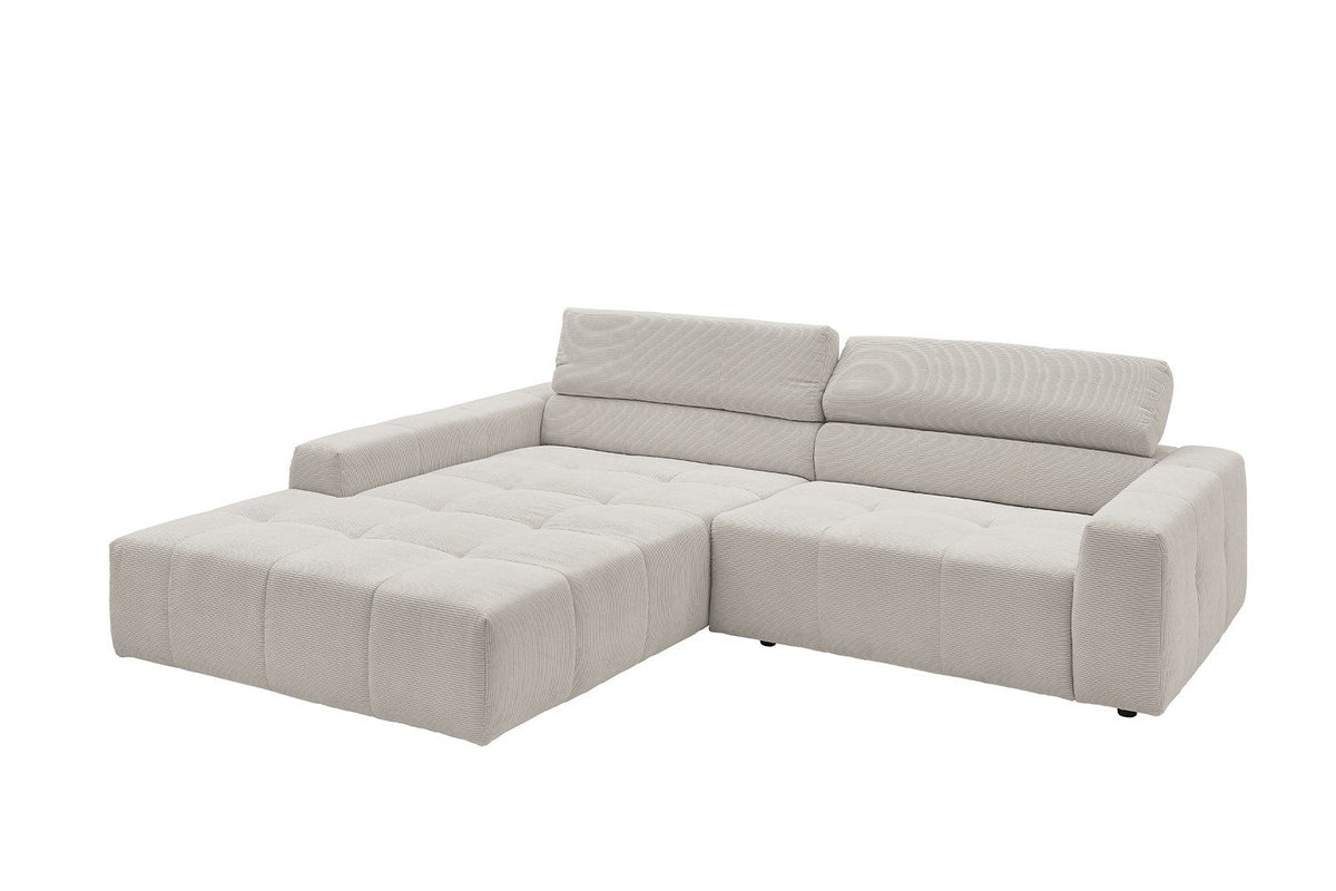 Feincord Bezug des Ecksofas RENO in Nahaufnahme