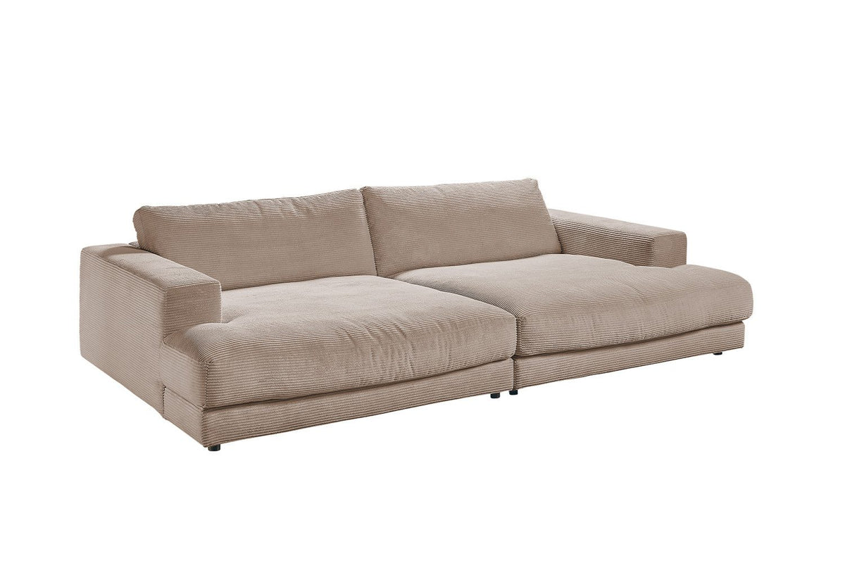 Big Sofa MADELINE aus Cord in Taupe - Produktansicht 2
