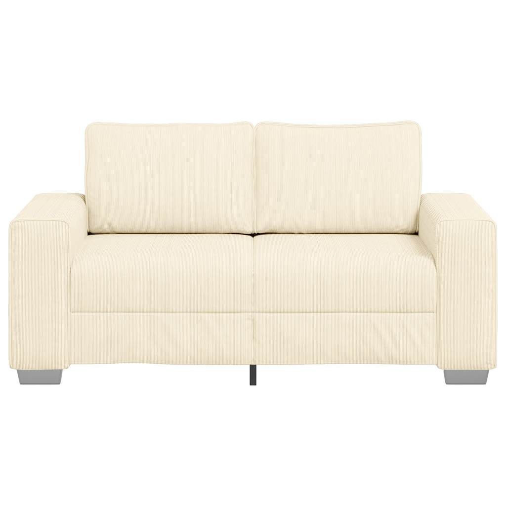 Detail der Sperrholz-Armlehne des Cord Sofas