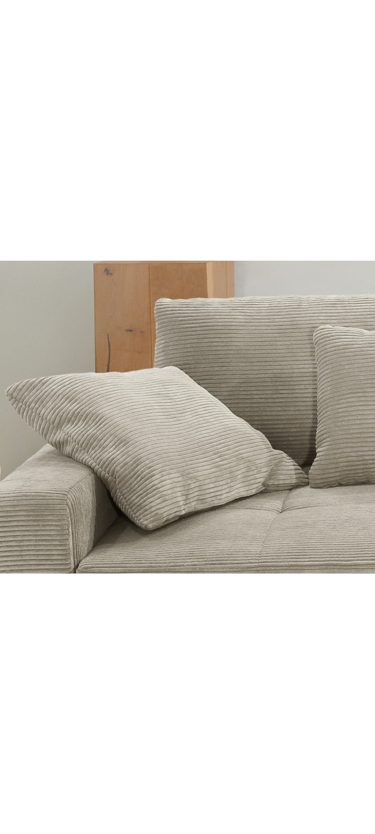 Cord Big Sofa 15263 284 cm in Beige Grau - Ansicht 6