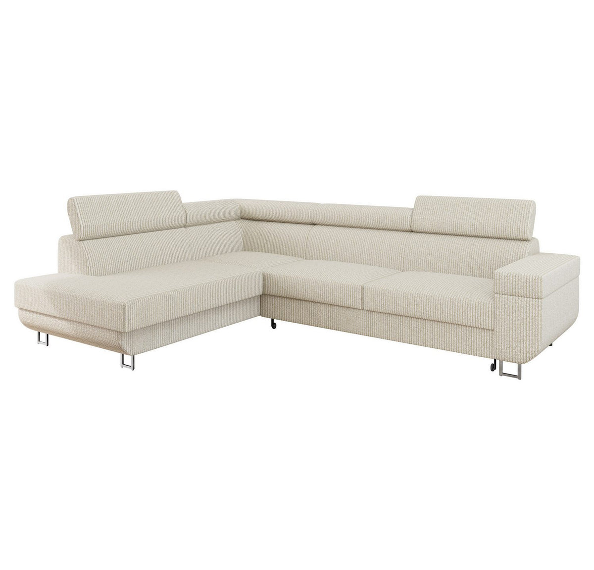 Cord Ecksofa FONTI in Poso 100 von vorne