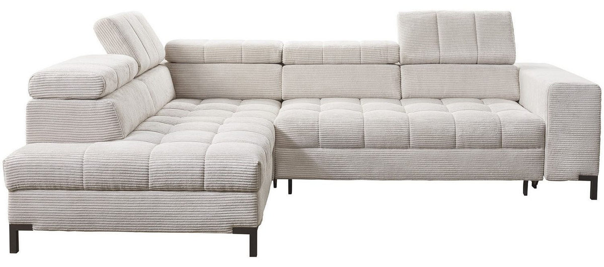 Schwarzer Metallfuß des Cord Ecksofas BOCCO