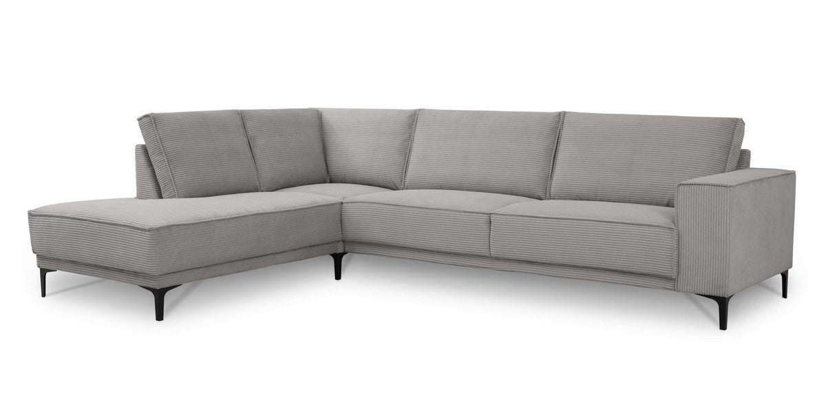 Cord Ecksofa OLAND in Hellgrau Produktbild 6