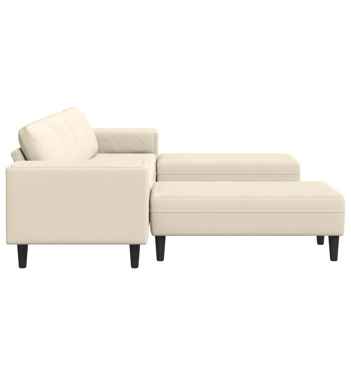 Cord Wohnlandschaft im Wohnzimmer in Creme