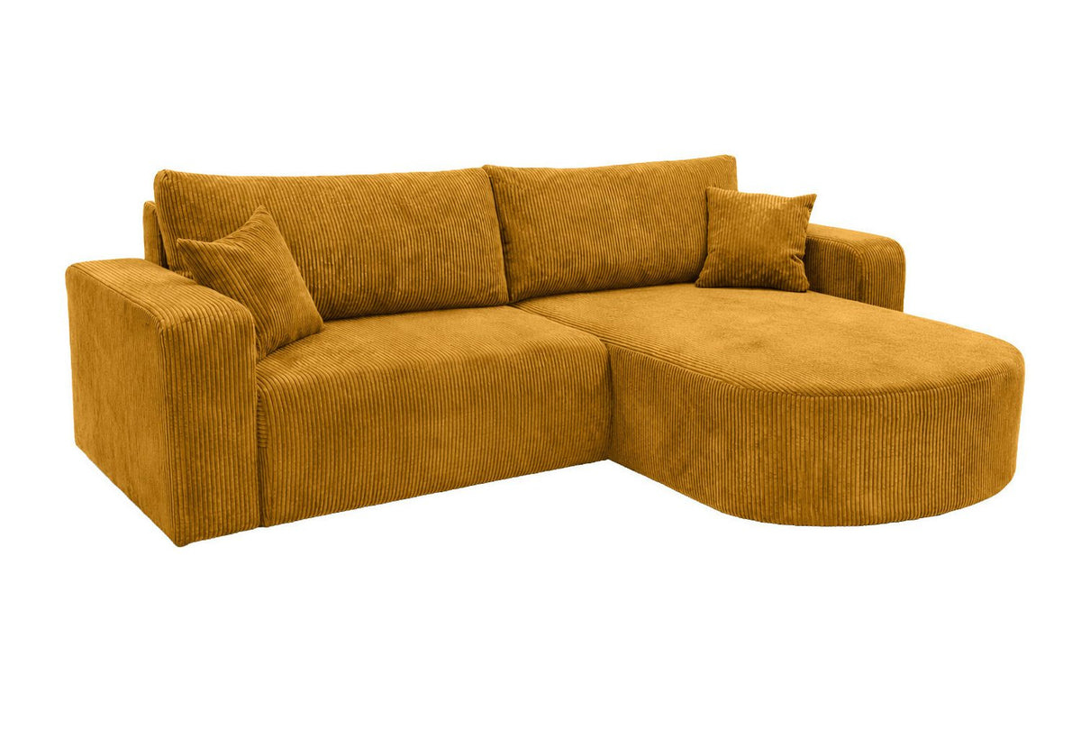 Cord Ecksofa ROUND ONE in Senffarbe Ansicht 5