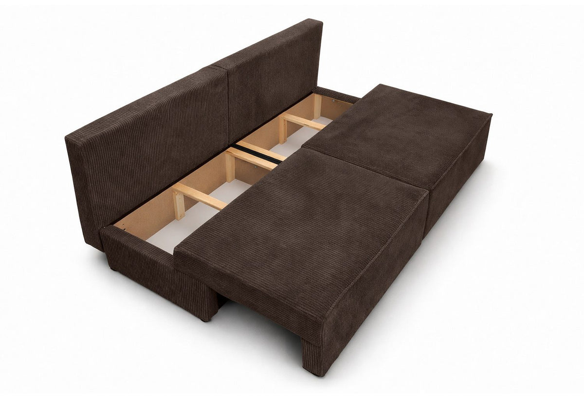 Cord Schlafsofa BEST MINI seitliche Ansicht mit Armlehne