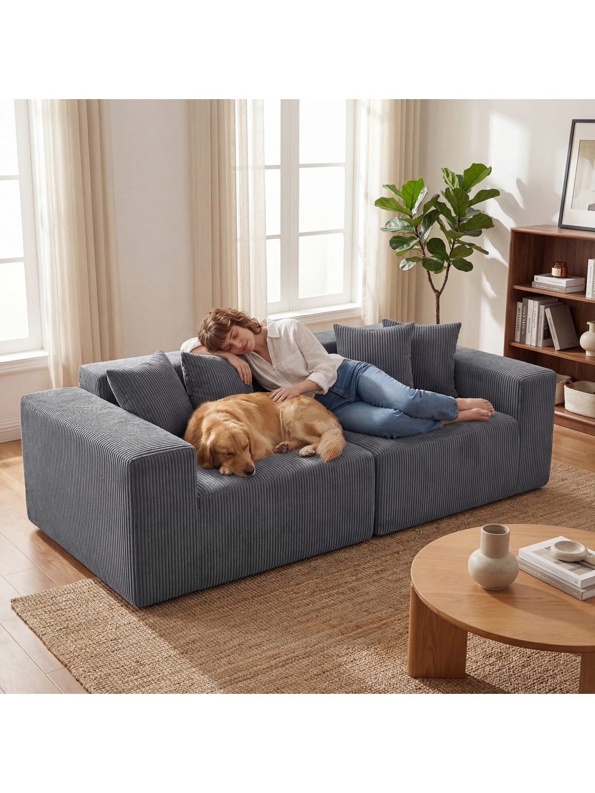 Cord Sofa 2-Sitzer Maßangaben in Zentimetern