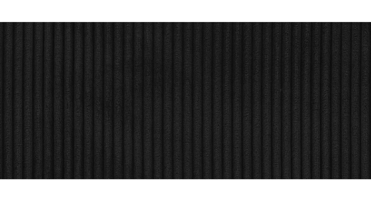 Detailansicht der Cord Rippenstruktur LINCOLN in Schwarz