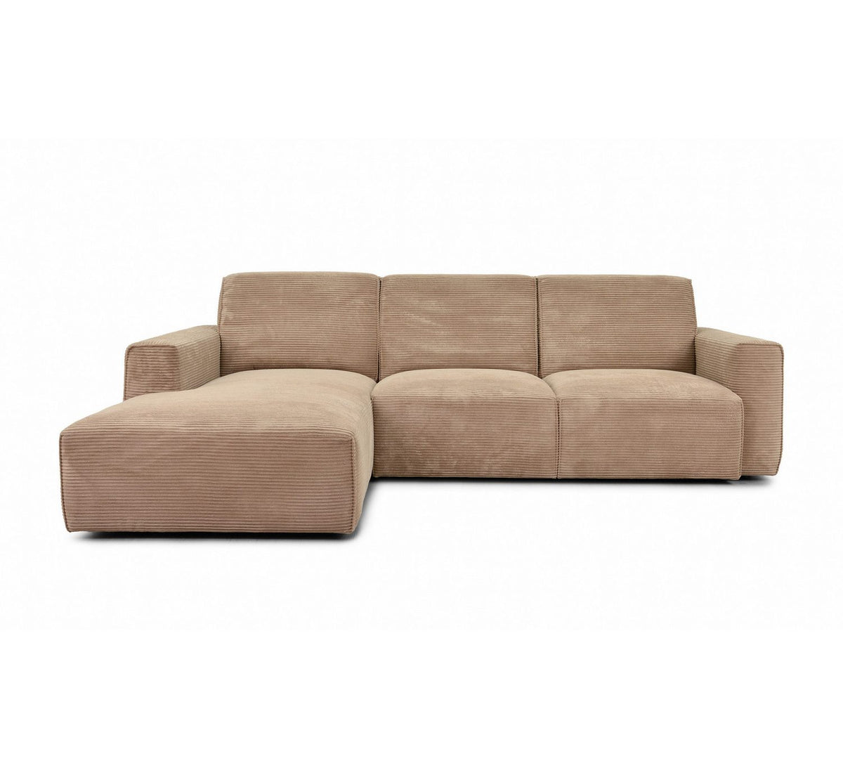Ecksofa RIO mit Recamiere links im Raum gestellt