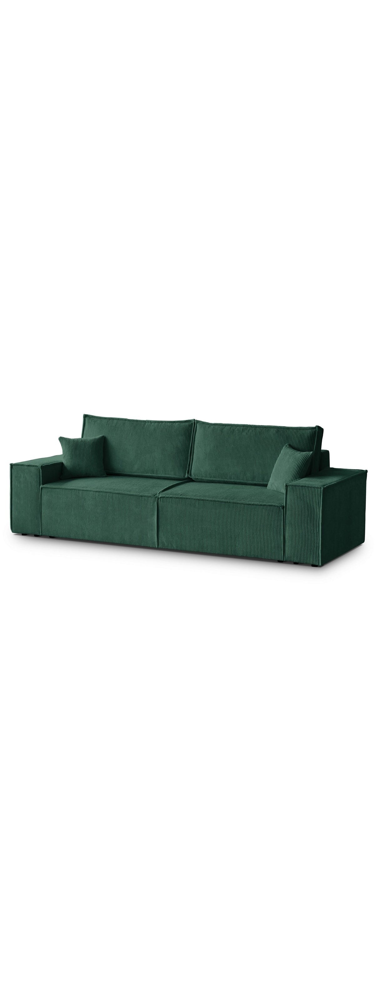 Cord Schlafsofa PRADA von vorne im Wohnzimmer