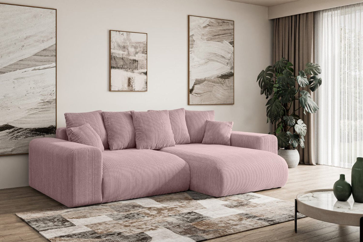 Ottomane des Cord Ecksofas ESKAR-L