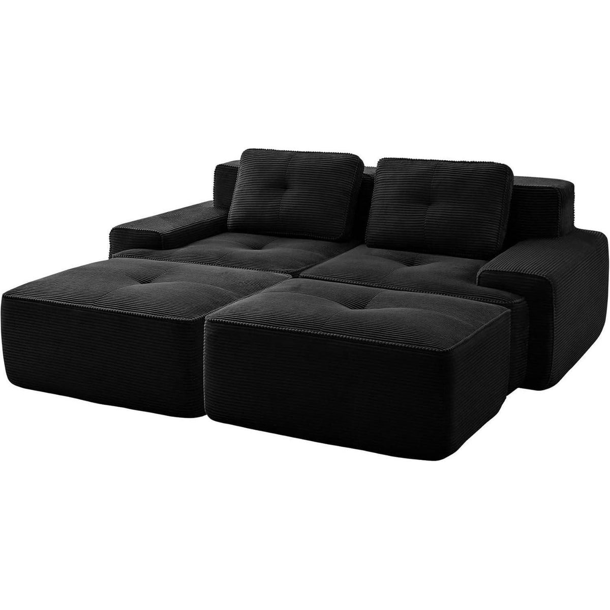 Tiefsitz des modularen Cord Ecksofas