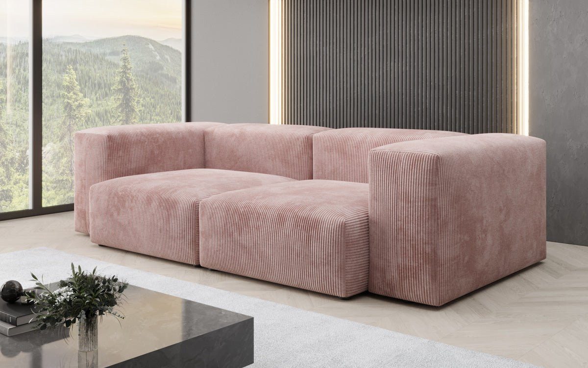 Detailansicht des Cordbezugs am Sofa SNUG