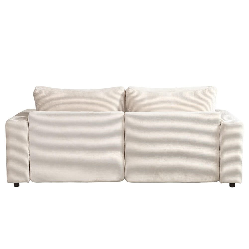 Detailansicht des Cord Bezugs am Schlafsofa VINA S