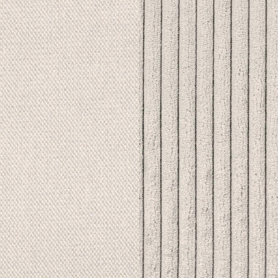 Recamiere des Cord Ecksofas ALEXANDRIA in Creme