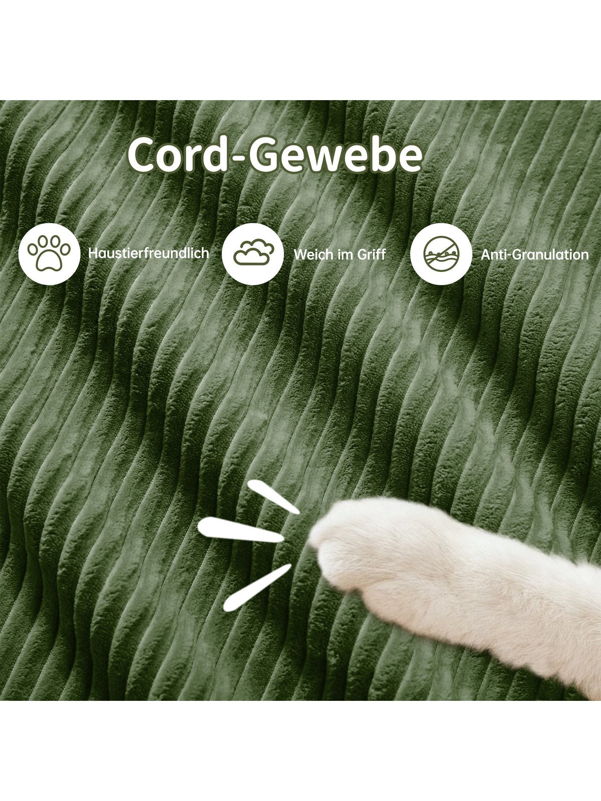 Einzelne Module des Cord Sofas ODIKALO nebeneinander