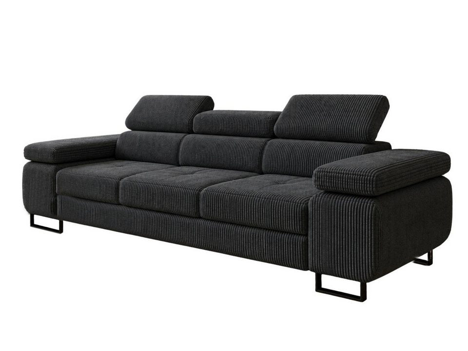 Cord Schlafsofa COMPLEO in Graphit von der Seite