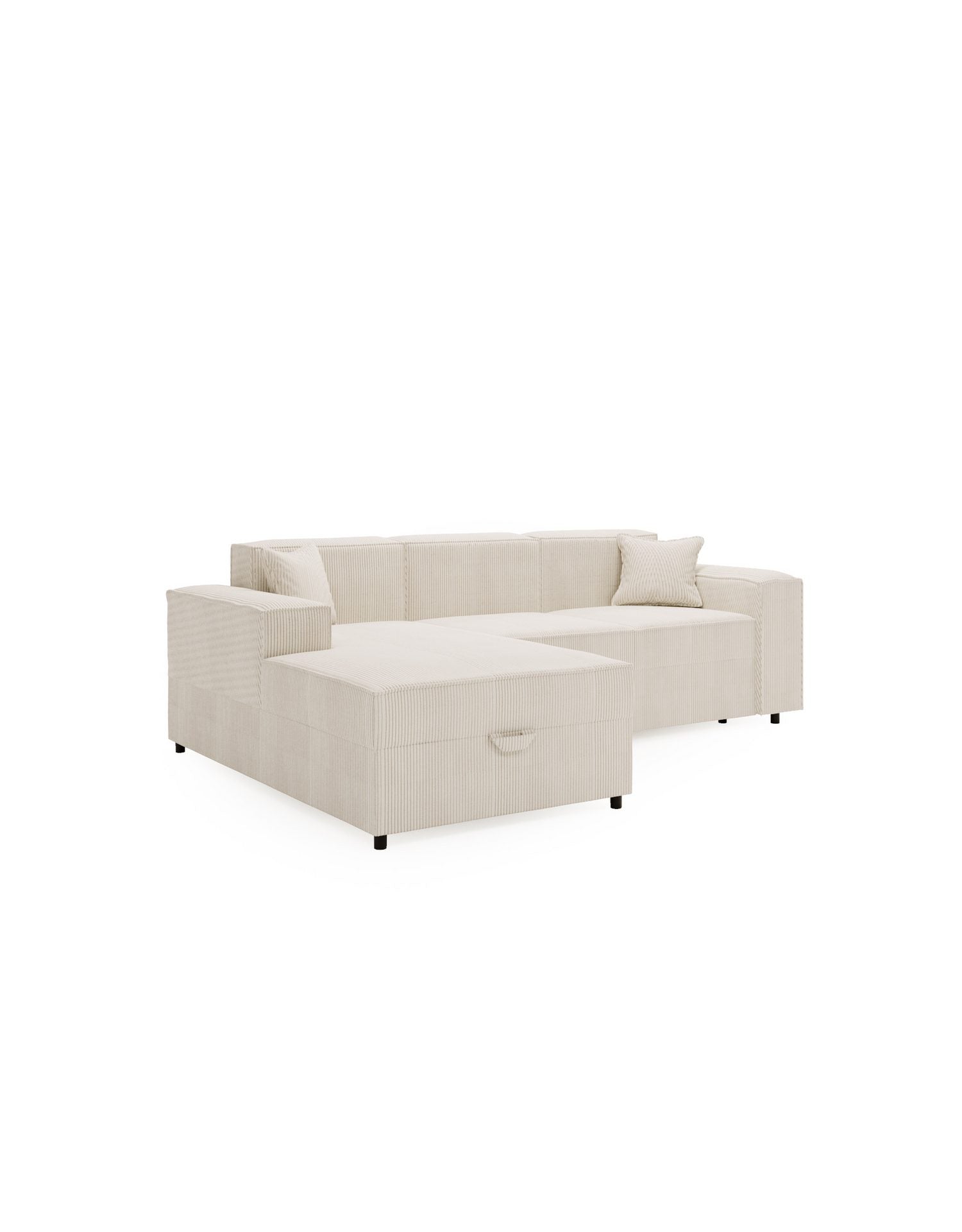 Ecksofa OASIS L von der Seite mit Ottomane