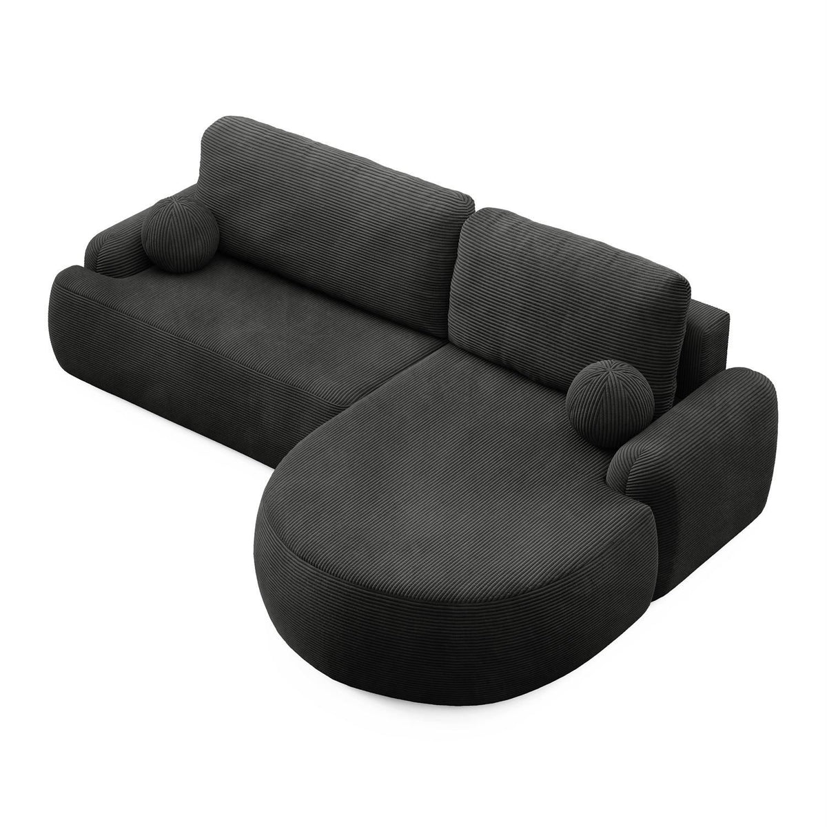Cord Ecksofa CLEO mit Ottomane