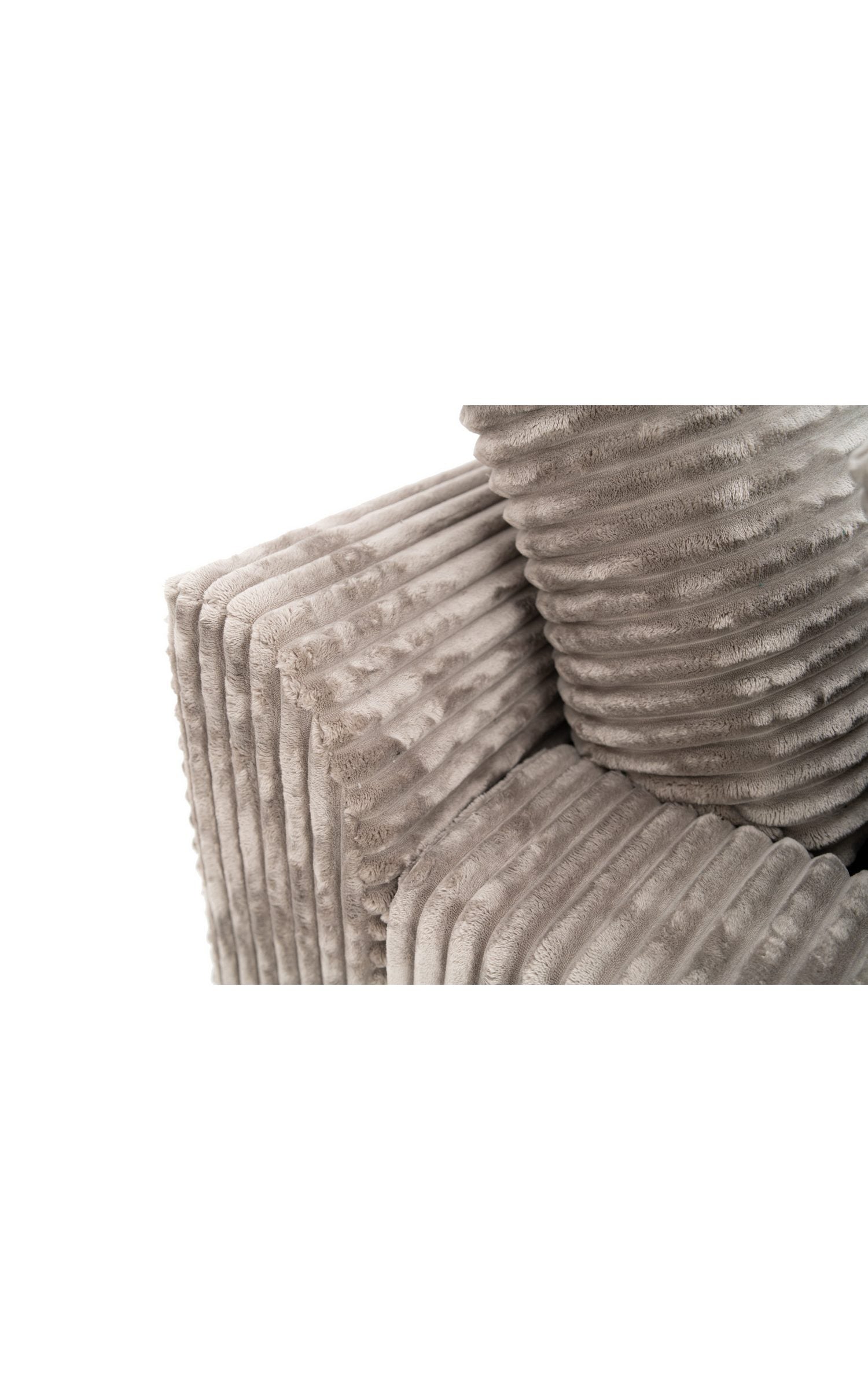 Cord Sofa LAZY ONE in Beige Ansicht 4