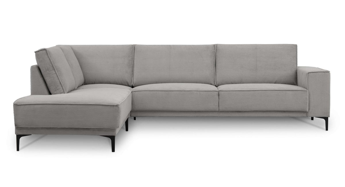 Cord Ecksofa OLAND in Hellgrau Produktbild 2