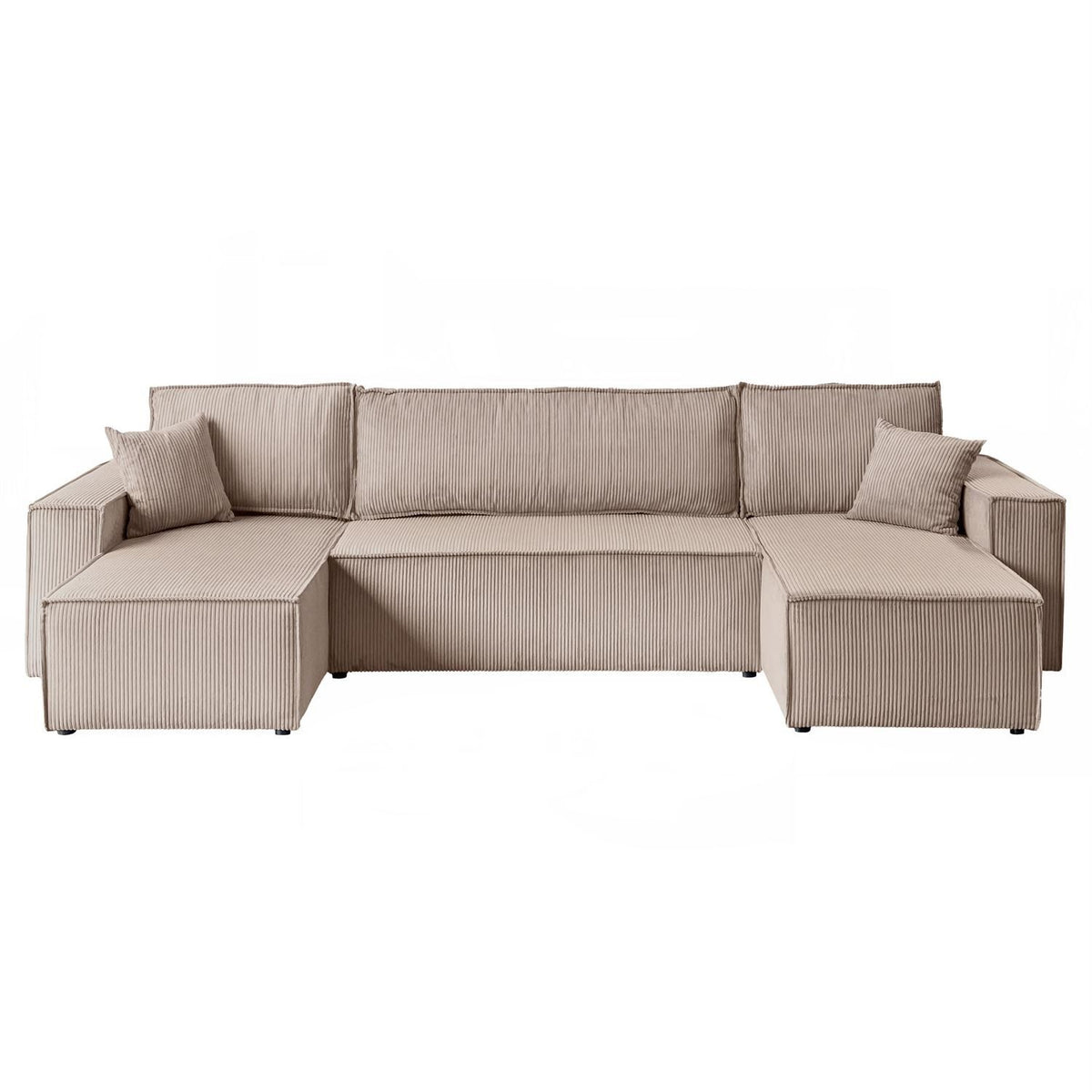 Cord Wohnlandschaft CARLOS U in Cappuccino Ansicht 2