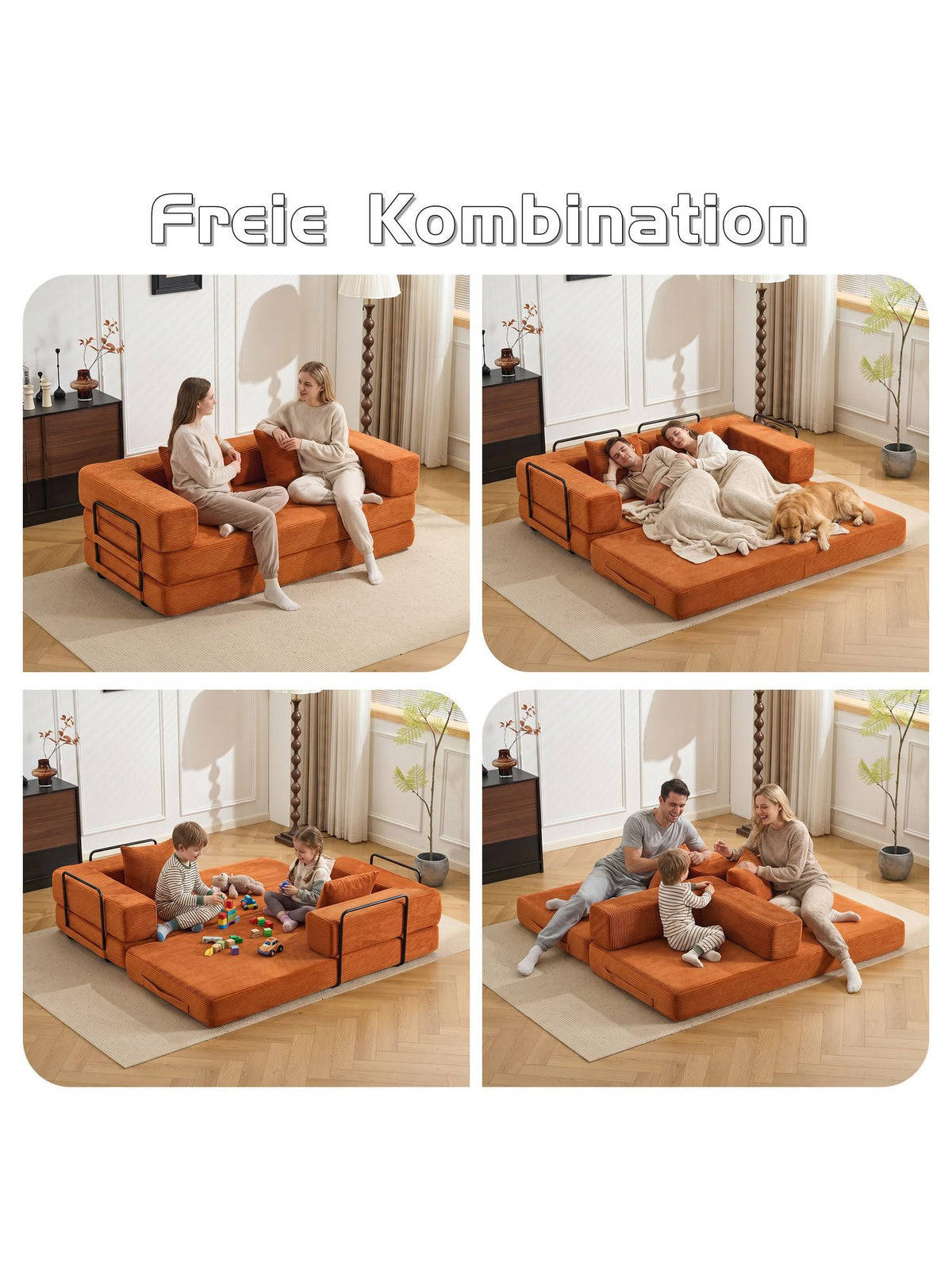 Schlafsofa VANKEL im kleinen Wohnzimmer