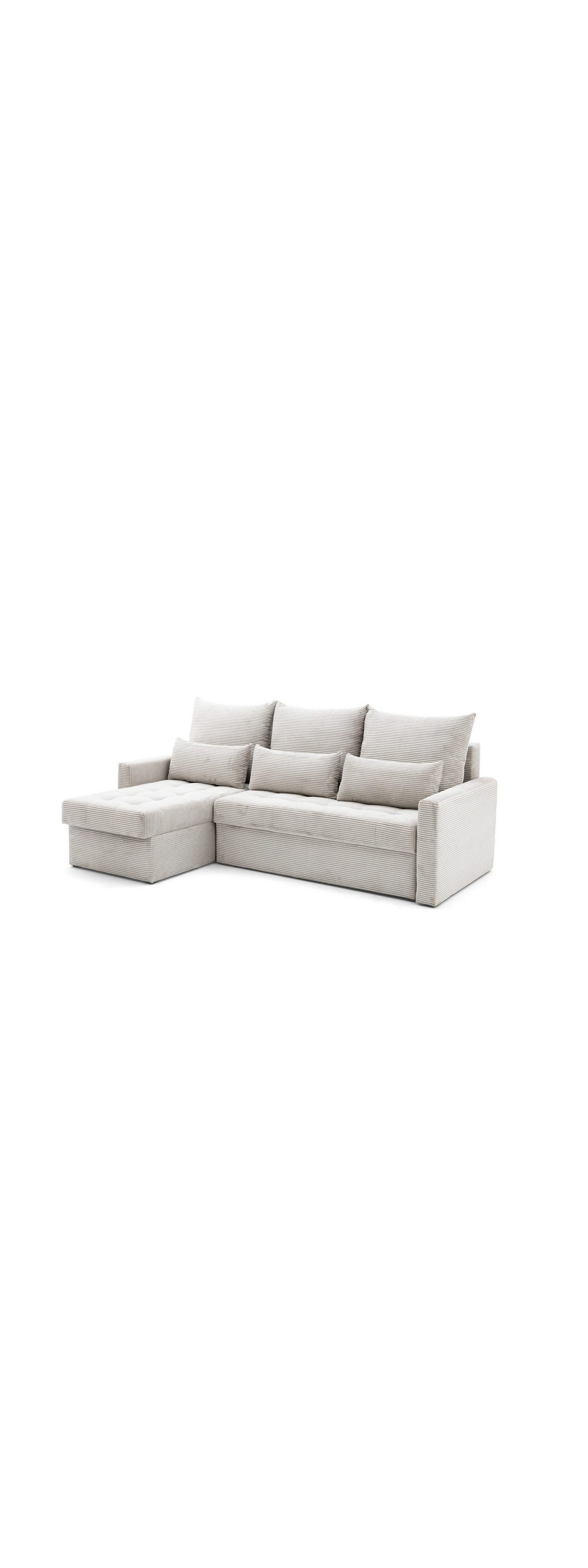 Ecksofa PULA mit ausgezogener Liegefläche