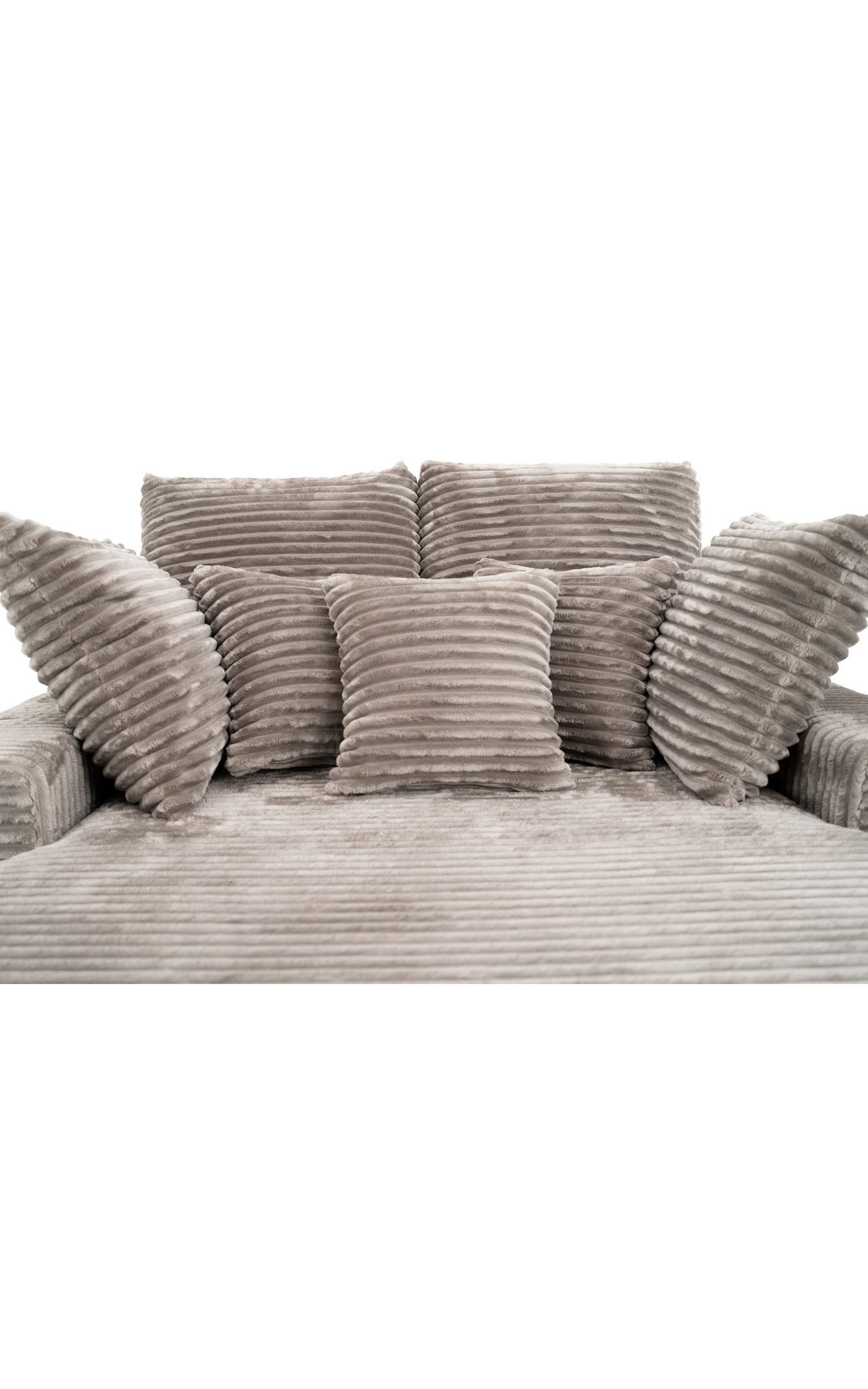 Cord Sofa LAZY ONE in Beige Ansicht 6