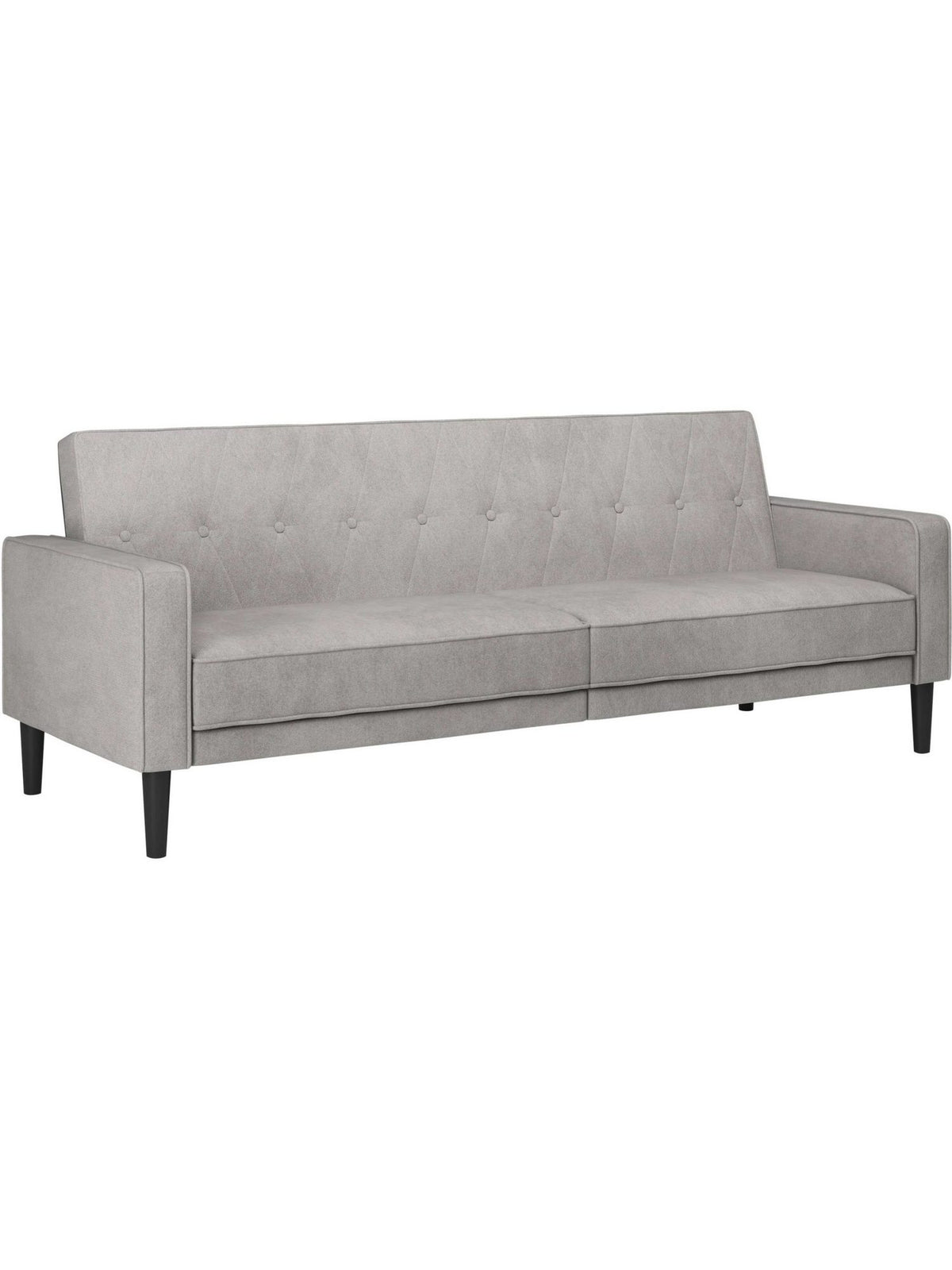 Seitenansicht des Cord Schlafsofas AVON in Hellgrau
