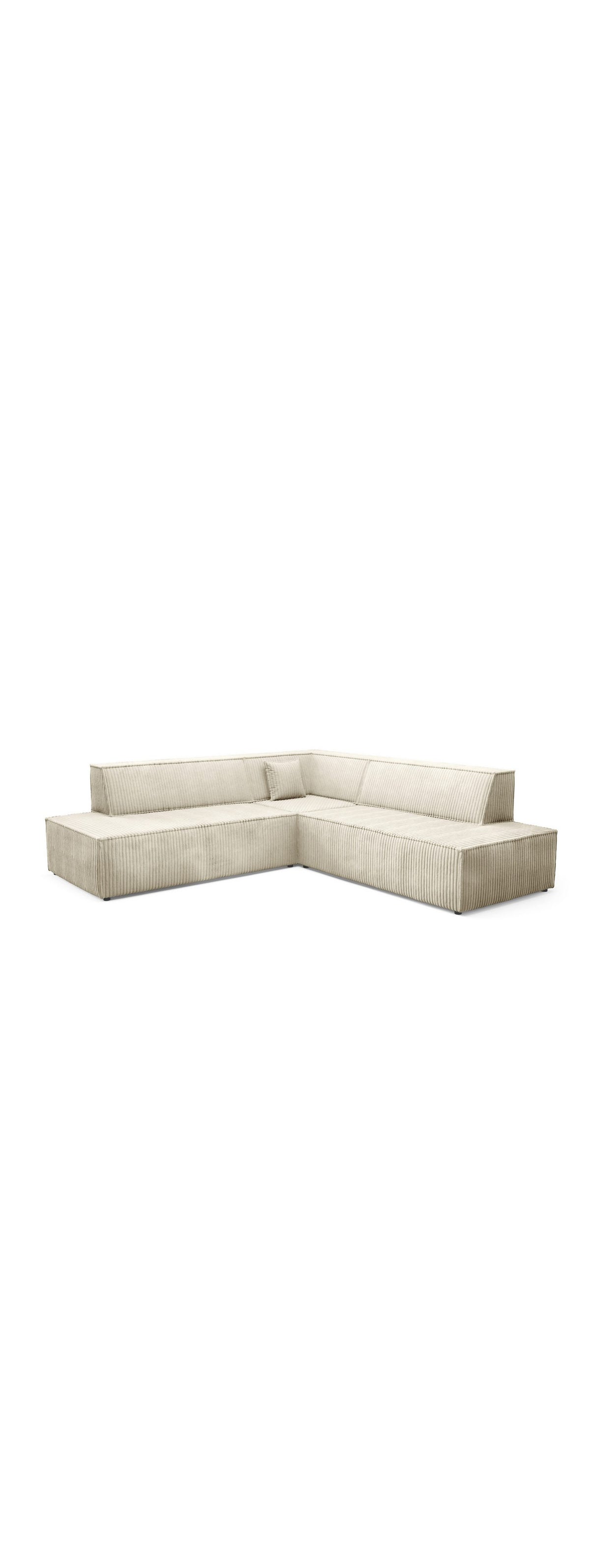 Cord Ecksofa TILIA II in Ecru Produktbild 2