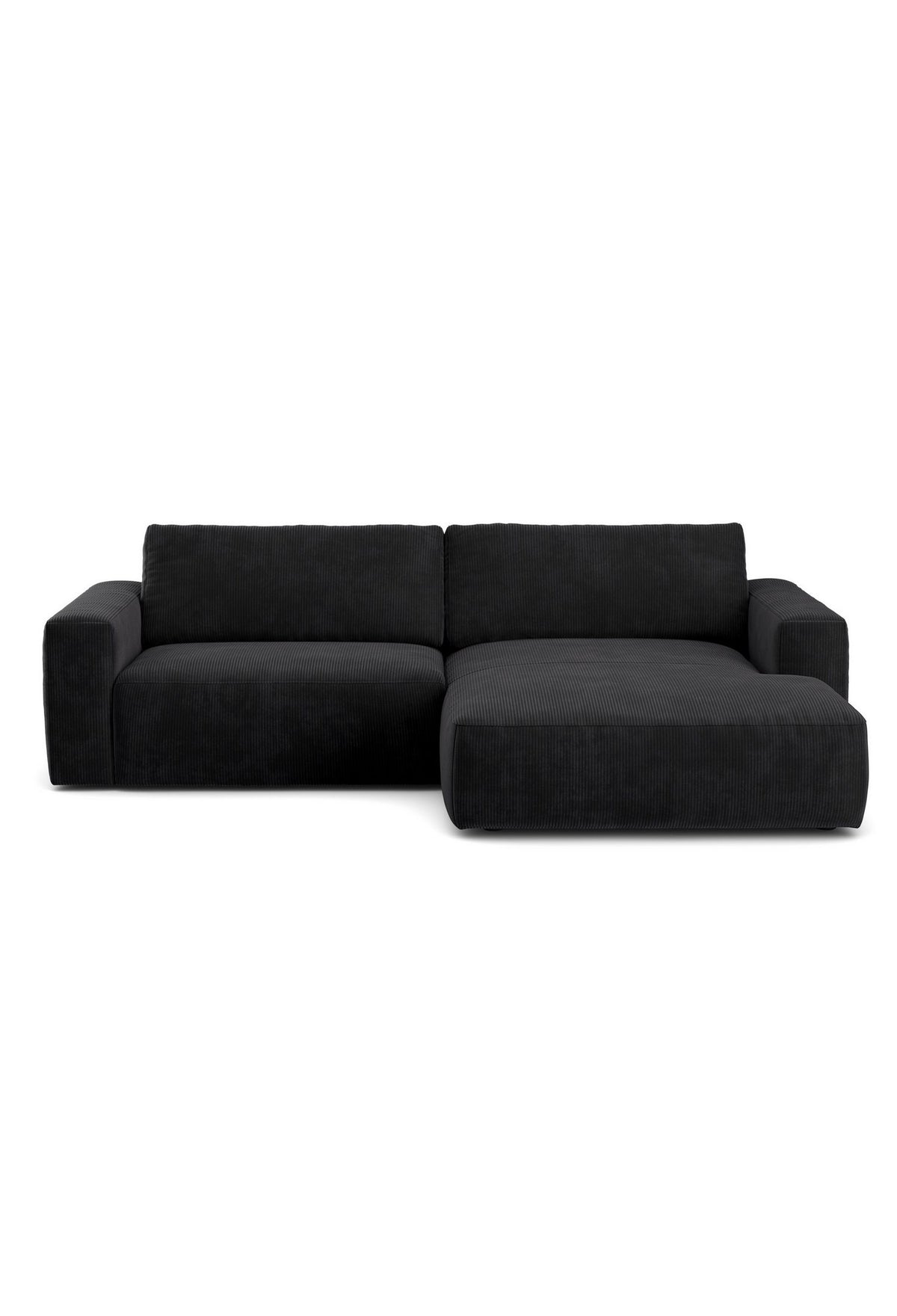 Ecksofa LASSO in Charcoal im Wohnzimmer