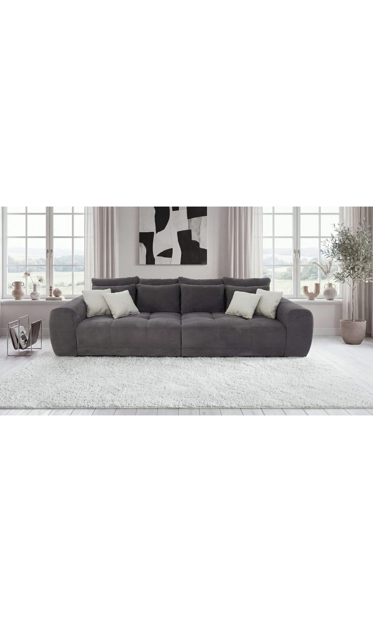 Big Sofa 15171 in Dunkelgrau Frontansicht