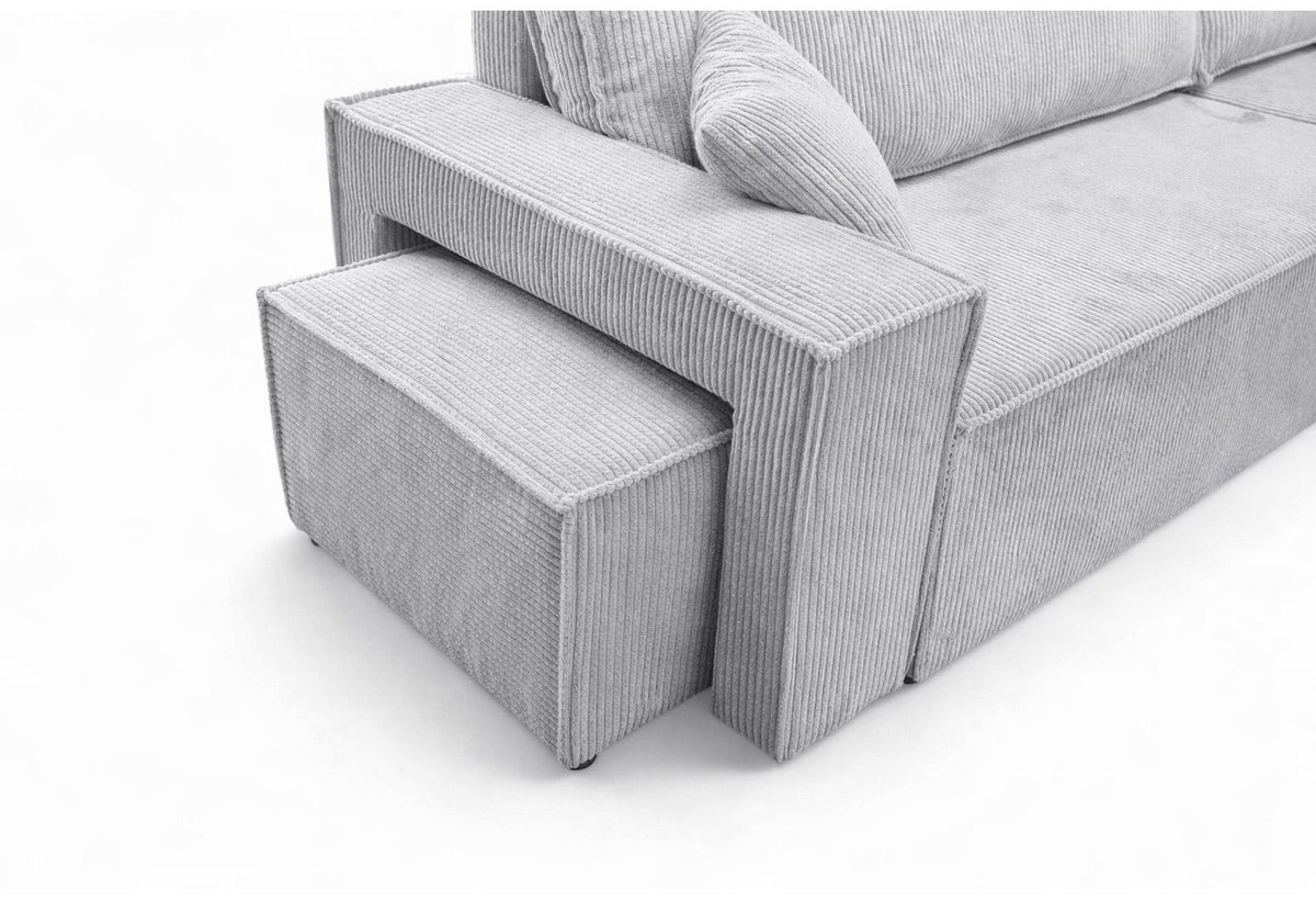 Geöffneter Bettkasten des Ecksofas BEST L