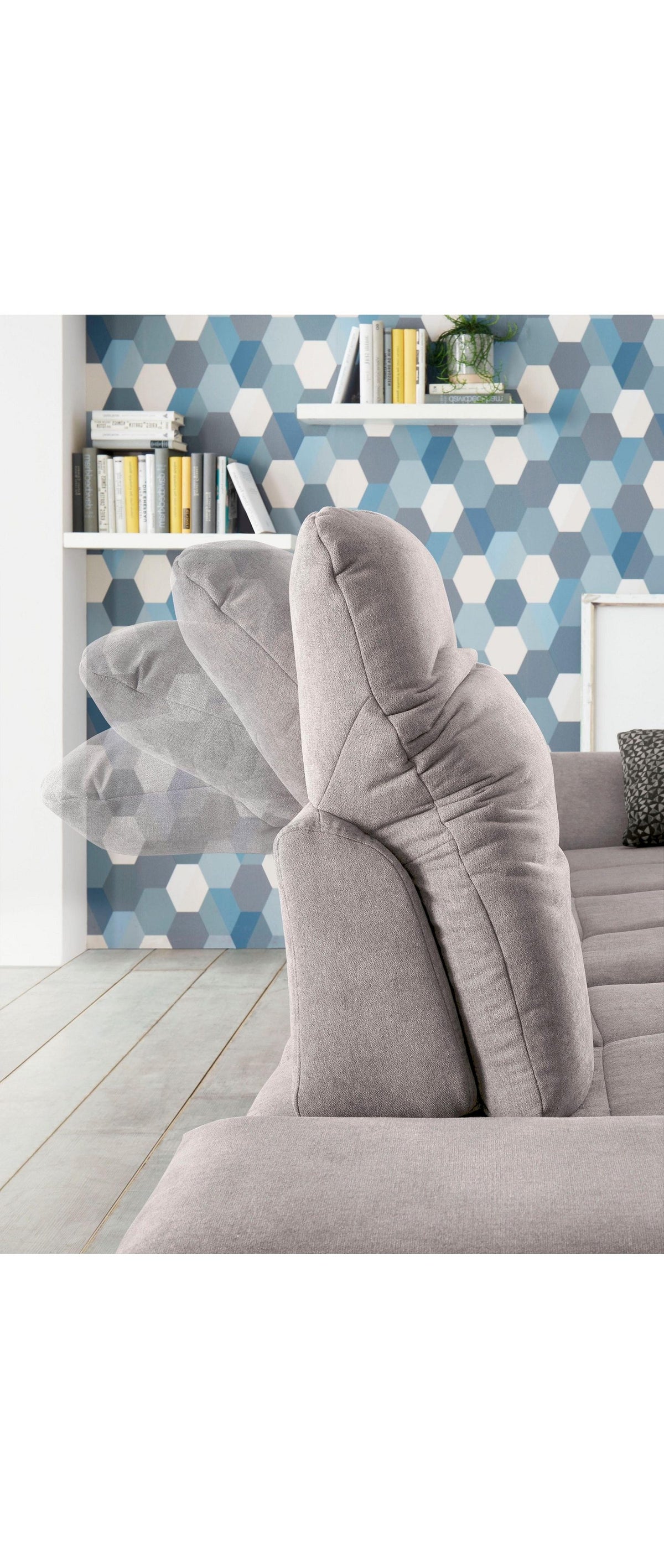Cord Ecksofa SO4100 in Elefant von vorn