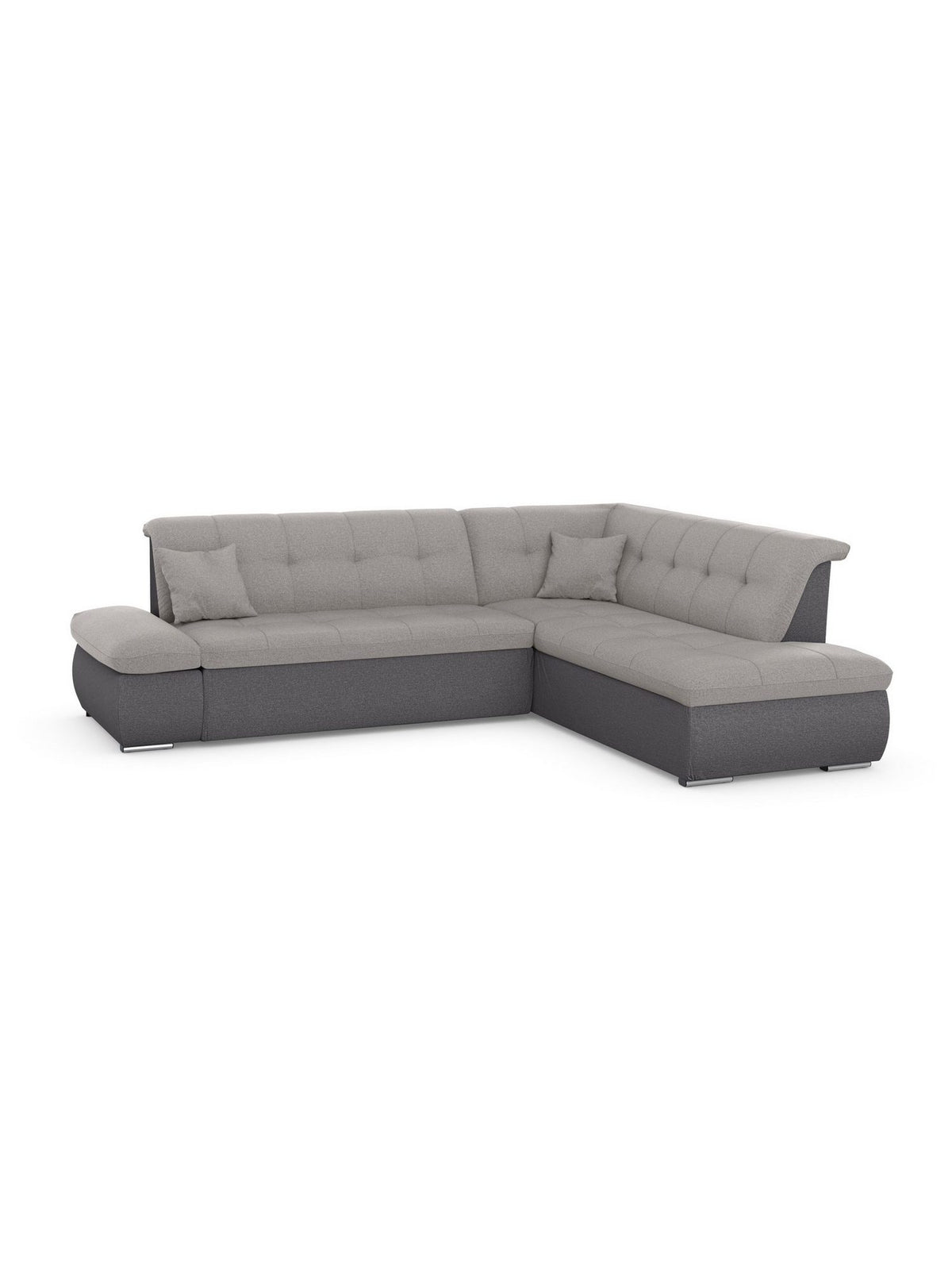 Cord Ecksofa MORIC in Grau Silber Ansicht 4