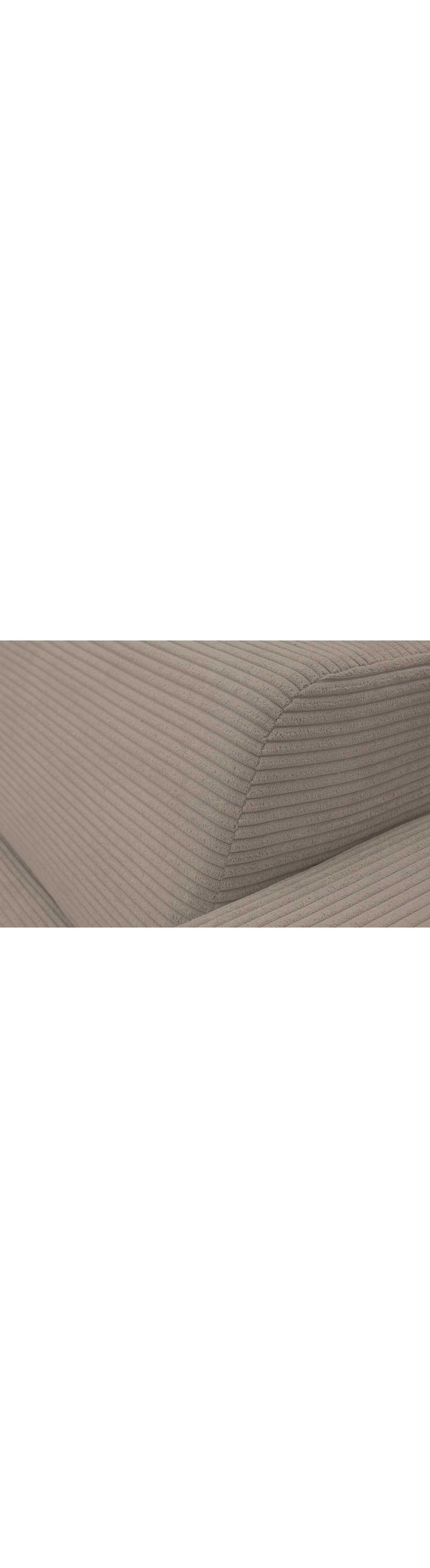 Ecksofa ZEUS-M in Greige im Wohnzimmer