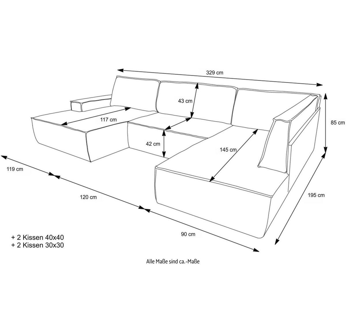 Wohnlandschaft FINNLEY im Wohnzimmer