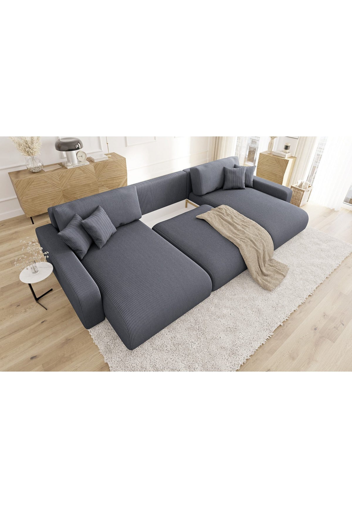Cord Wohnlandschaft EMMA in Grau seitlich