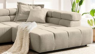 Breite Loungecke des Cord Ecksofas ANCONA