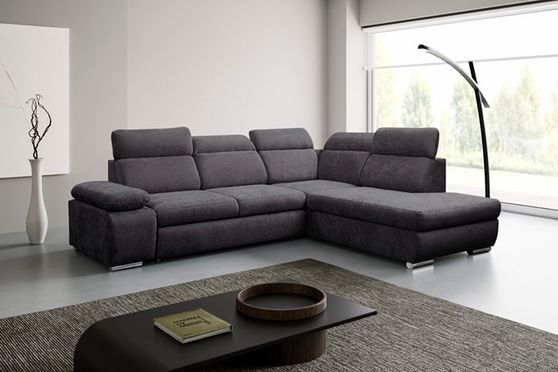 Cord Ecksofa ALICANTE in Beige im Wohnzimmer
