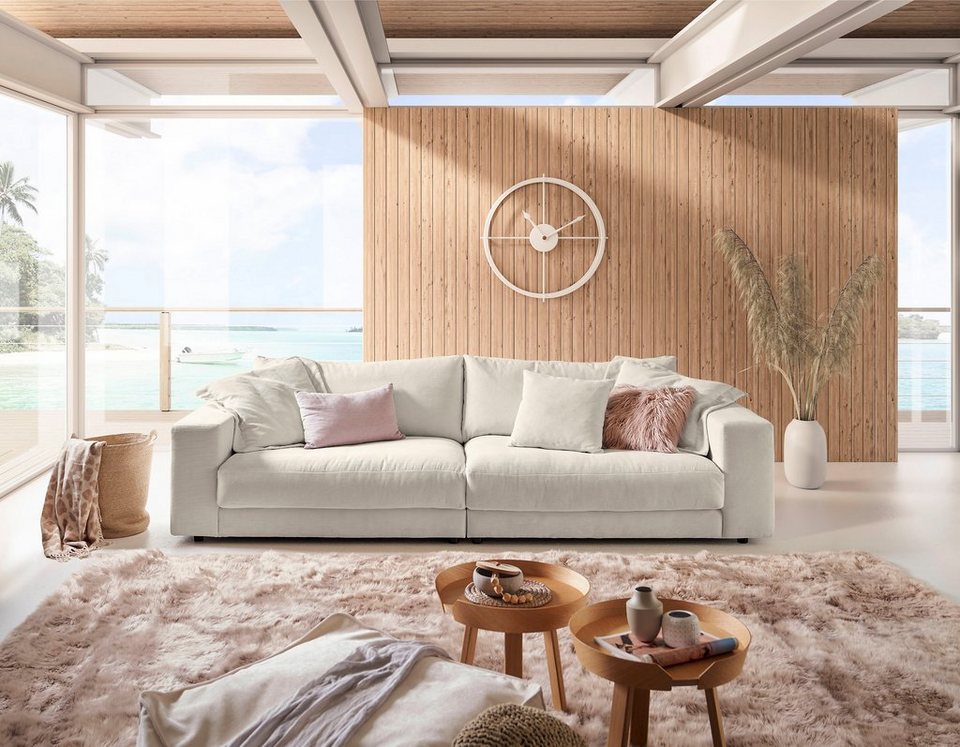 Big Sofa ENISA aus Feincord in Weiss