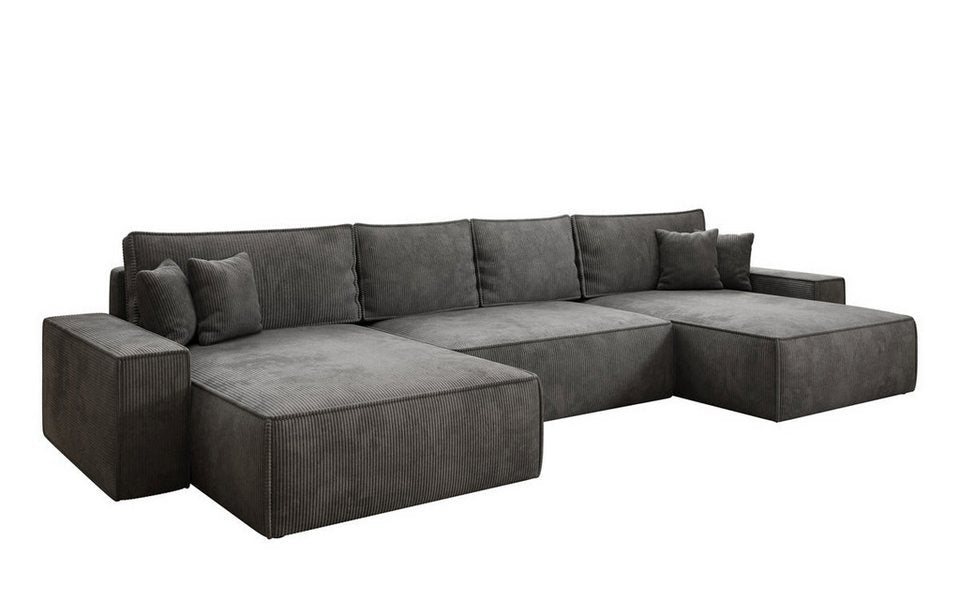 Cord Wohnlandschaft LUNARO U in Grau in U-Form