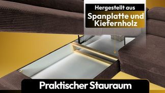 Großer Bettkasten und robuste Holzstruktur des VOYAGE
